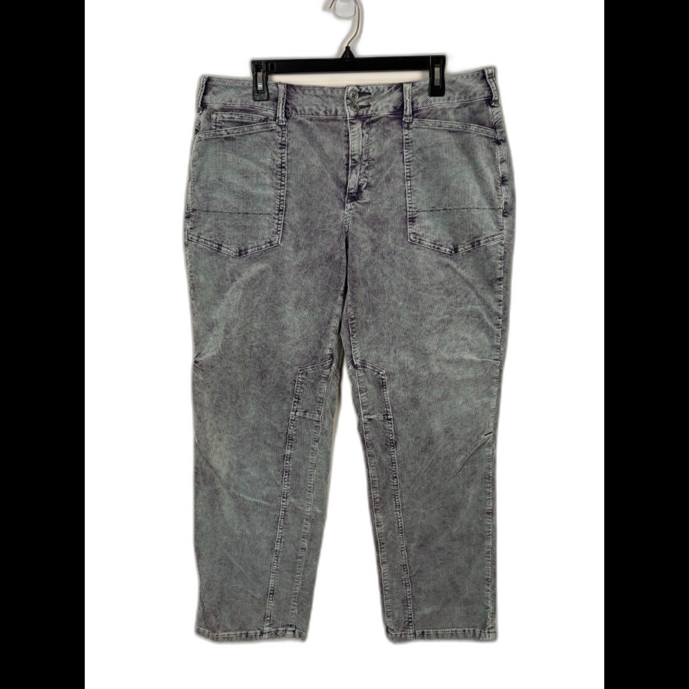 Pilcro The Wanderer Relaxed Leg Corduroy Pants Distressed Grey Women's Size 32